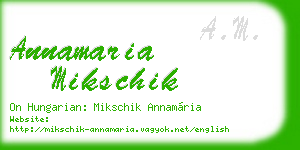 annamaria mikschik business card